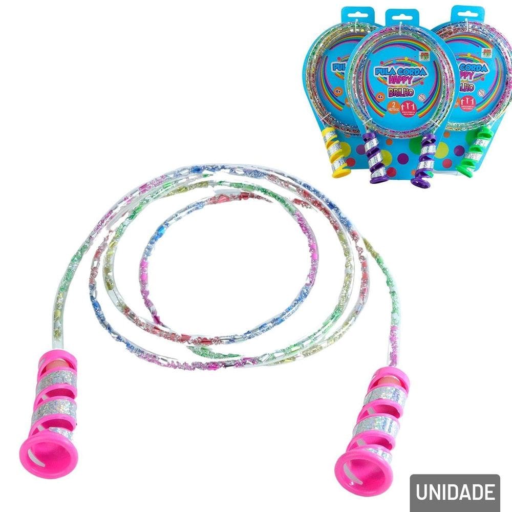 Pula Corda 2m com Brilho Happy Color - Tudo em Caixa