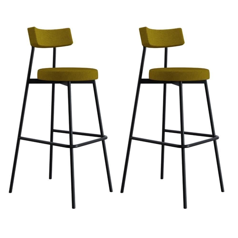 Banqueta Alta Stout Ae: 100 / Aa: 75cm C/02 Un. Mostarda City Mostarda City