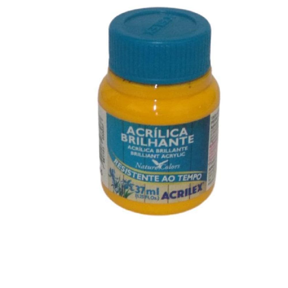 Tinta Acrílica Brilhante Amarelo Ouro - 505 - Acrilex - 37Ml