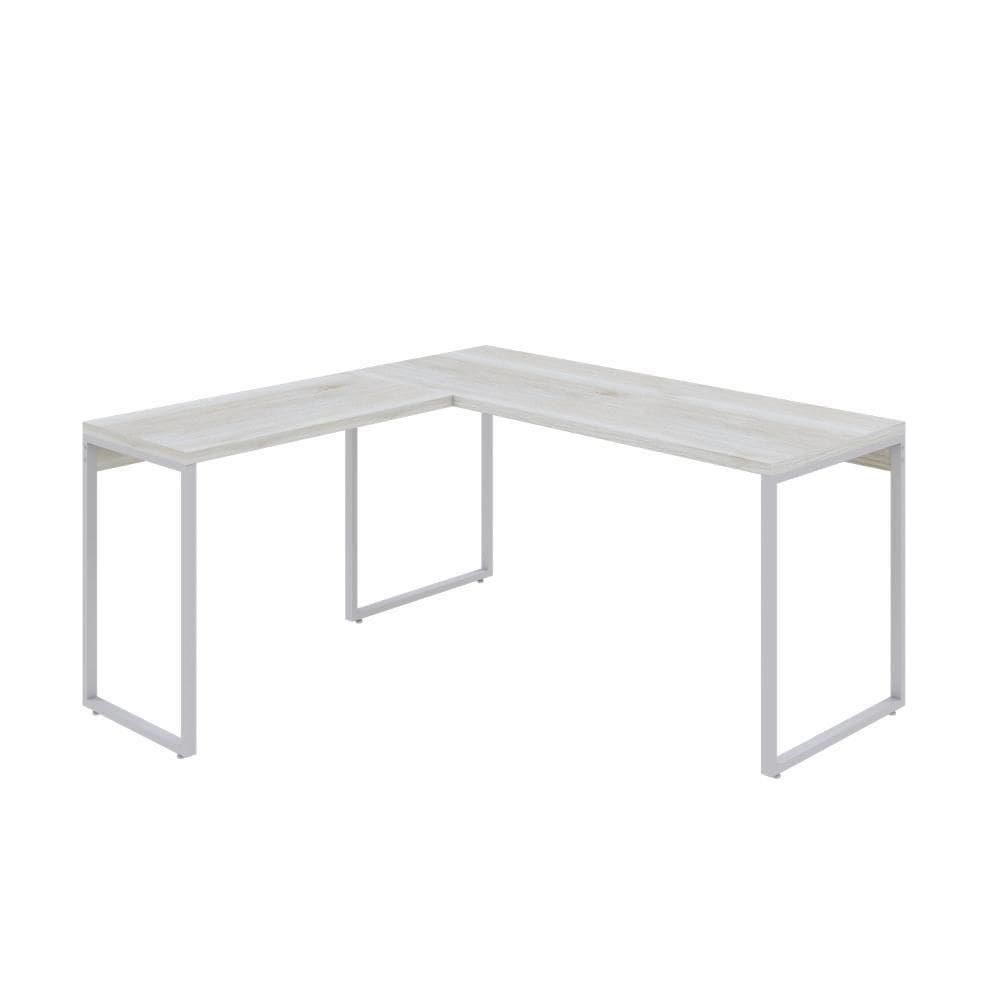 Mesa Em L Kuadra Diretor 150x150x75cm Snow - Snow -