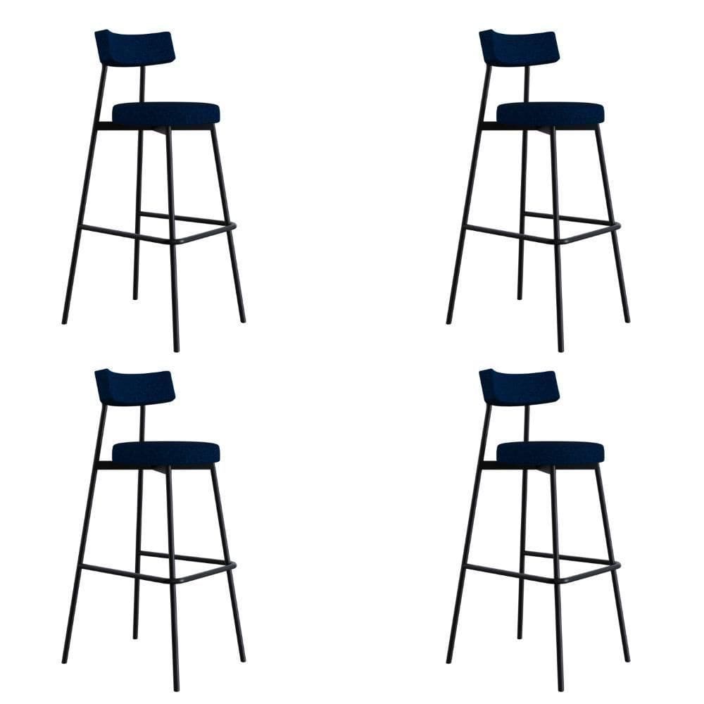 Banqueta Alta Stout Ae: 100 / Aa: 75cm C/04 Un. Azul Corriente Azul Corriente