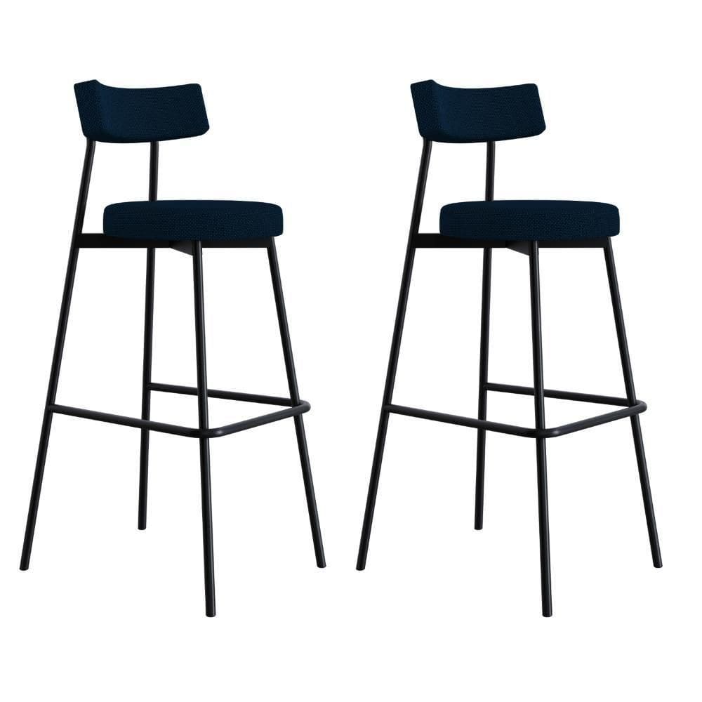 Banqueta Alta Stout Ae: 100 / Aa: 75cm C/02 Un. Etnico Marinho Etnico Marinho