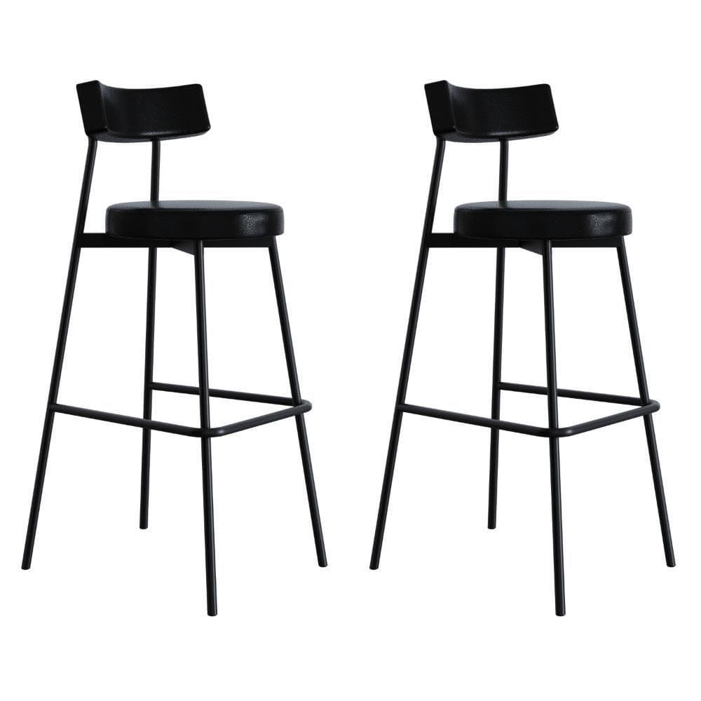 Banqueta Alta Stout Ae: 100 / Aa: 75cm C/02 Un. Courino Preto Courino Preto