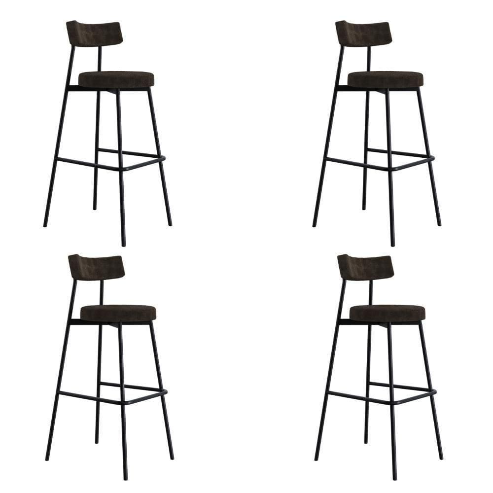 Banqueta Alta Stout Ae: 100 / Aa: 75cm C/04 Un. Boucle Marrom Castor Boucle Marrom Castor