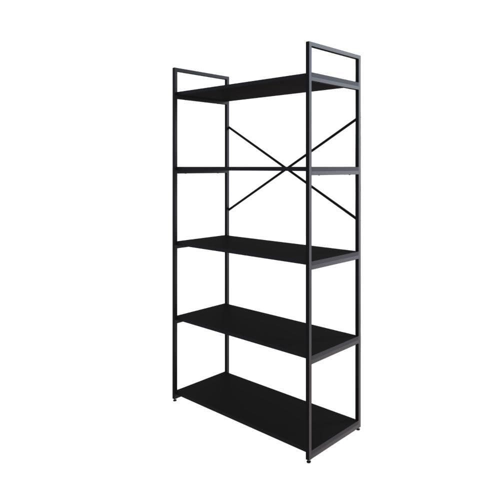 Estante C/05 Prateleiras 152x80x33cm Yon Preto Tx/ Preto Tx/