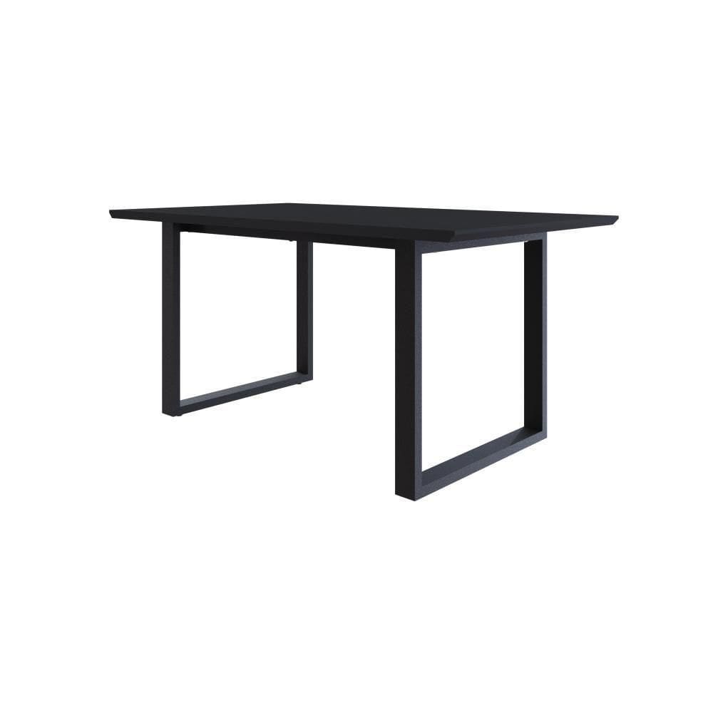 Mesa De Jantar Queens Rg2 160x90x77cm Qemj9160rg2 Preto Tx - Preto Tx/