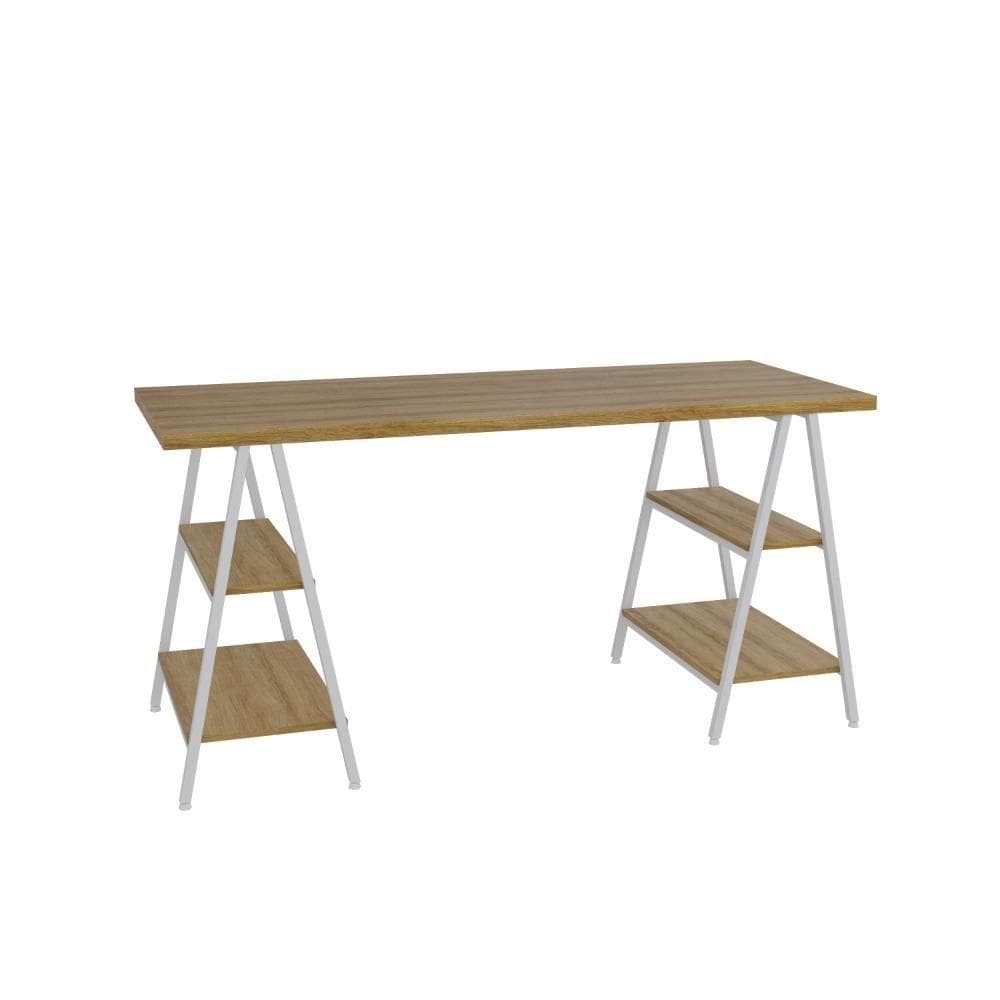 Mesa Cavalete 150x60x75cm Kuadra Lâmina Mel
