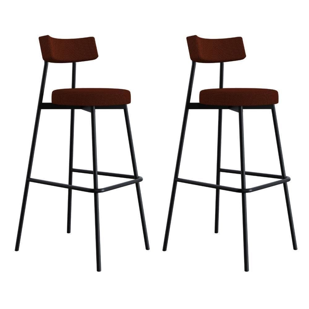 Banqueta Alta Stout Ae: 100 / Aa: 75cm C/02 Un. Etnico Castanho Etnico Castanho