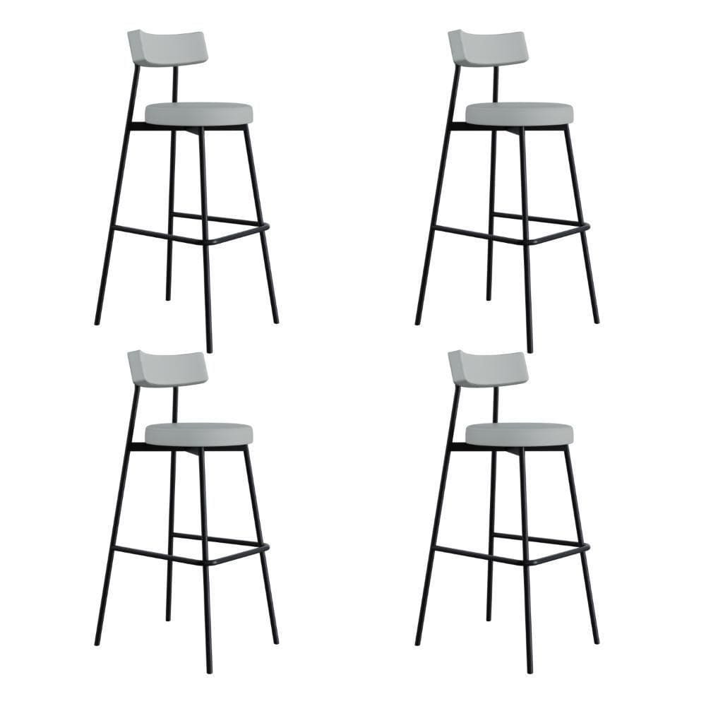 Banqueta Alta Stout Ae: 100 / Aa: 75cm C/04 Un. Courino Saturno Off White Cn.saturno Off White
