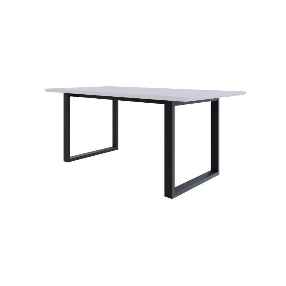 Mesa De Jantar Queens Rg2 180x90x77cm Qemj9180rg2 Branco Tx - Branco Tx/