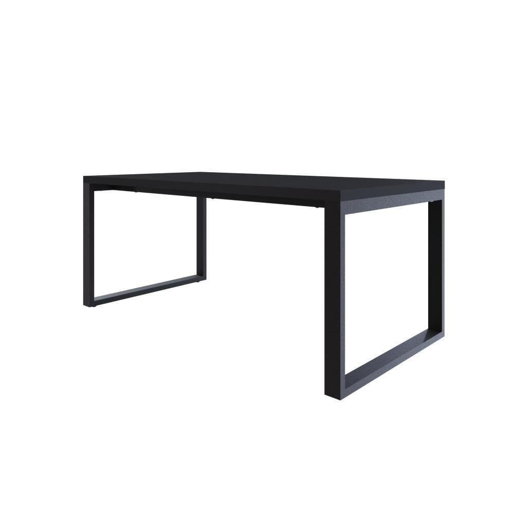 Mesa De Jantar Queens 180x90x77cm Qemj9180 Preto Tx - Preto Tx/