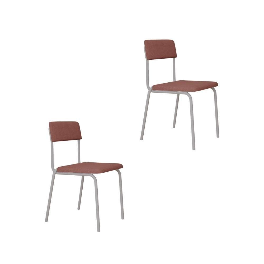 Cadeira Fit Fixa C/4 Pes 475 X 505 X 810 Mm C/2 Un Pés Brancos. Tulipa Rose Tulipa Rose