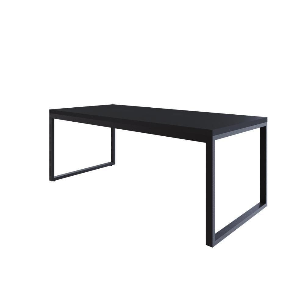 Mesa De Jantar Yon 200 X 90 X 76 Cm Preto Tx/ Preto Tx/