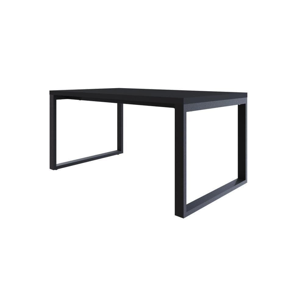 Mesa De Jantar Queens 160x90x77cm Qemj9160 Preto Tx - Preto Tx/