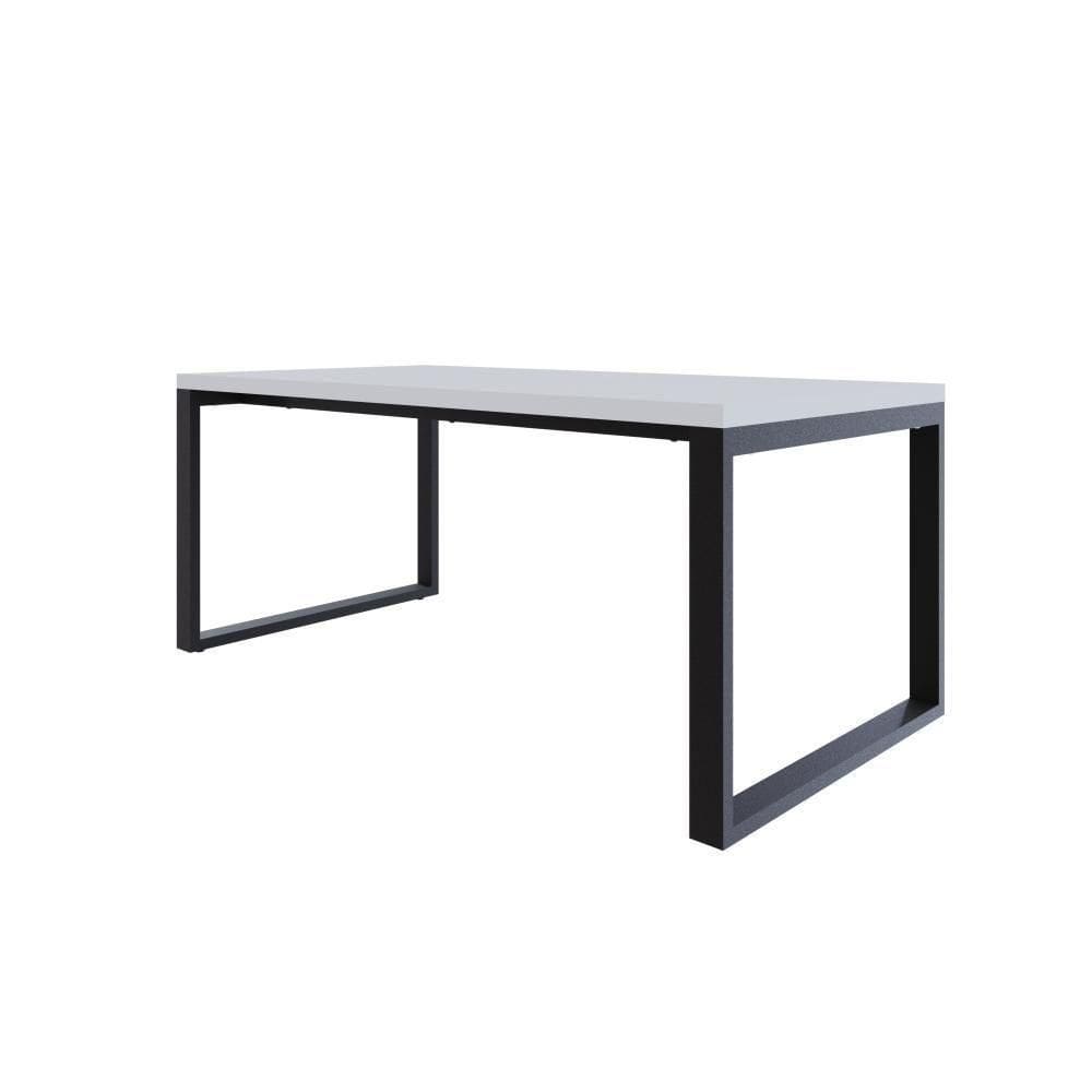 Mesa De Jantar Queens 180x90x77cm Qemj9180 Branco Tx - Branco Tx/