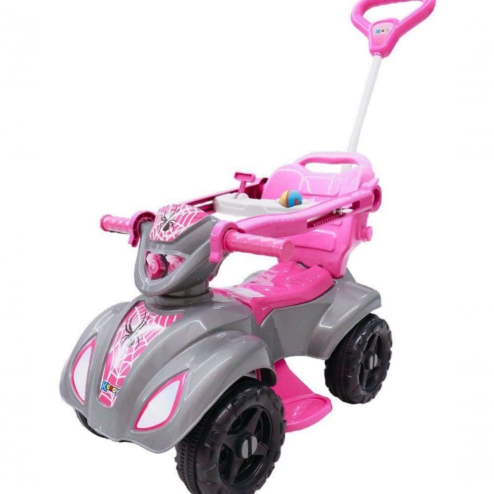 Quadriciclo Infantil Baby Aranha Rosa Design Moderno Seguro