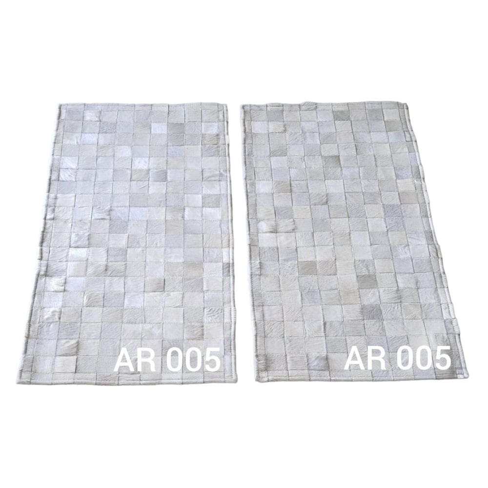 Tapete De Couro Beira Cama Branco Par 0,50 X 1,00 M