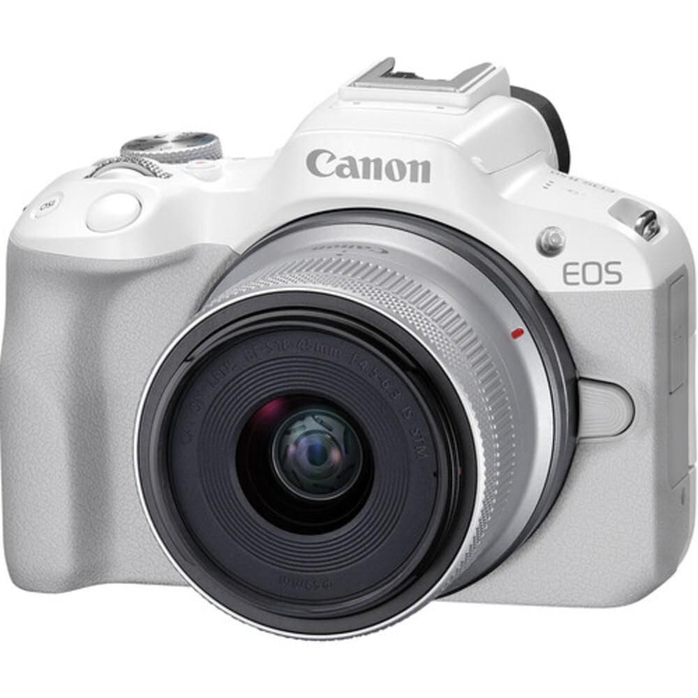Câmera Canon Eos R50 Mirrorless 18-45Mm Branca Br