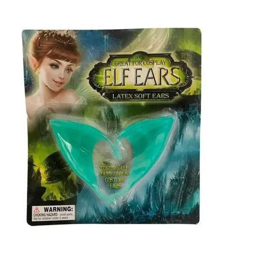 Orelhas De Elfo Verde Neon Fluorescente Fantasia Cosplay