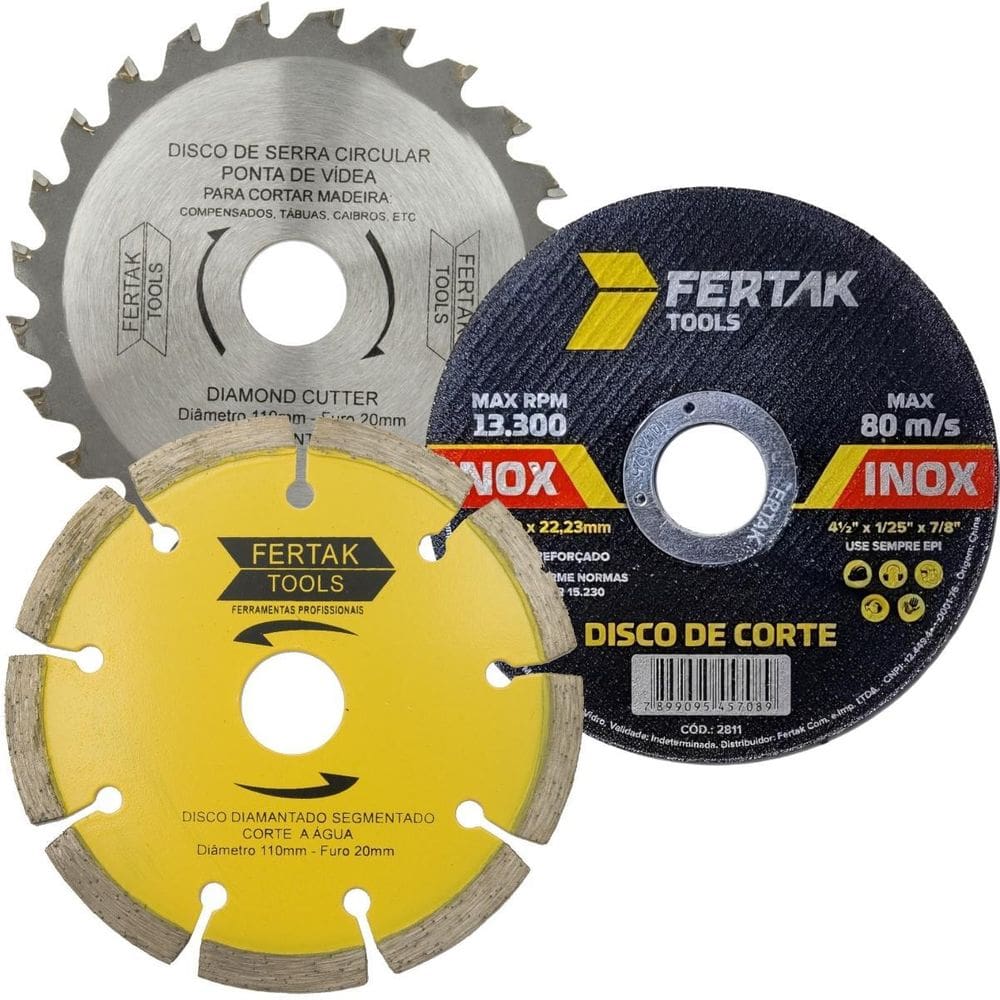 Disco De Corte Serra Madeira + Diamantado Segmentado + Metal