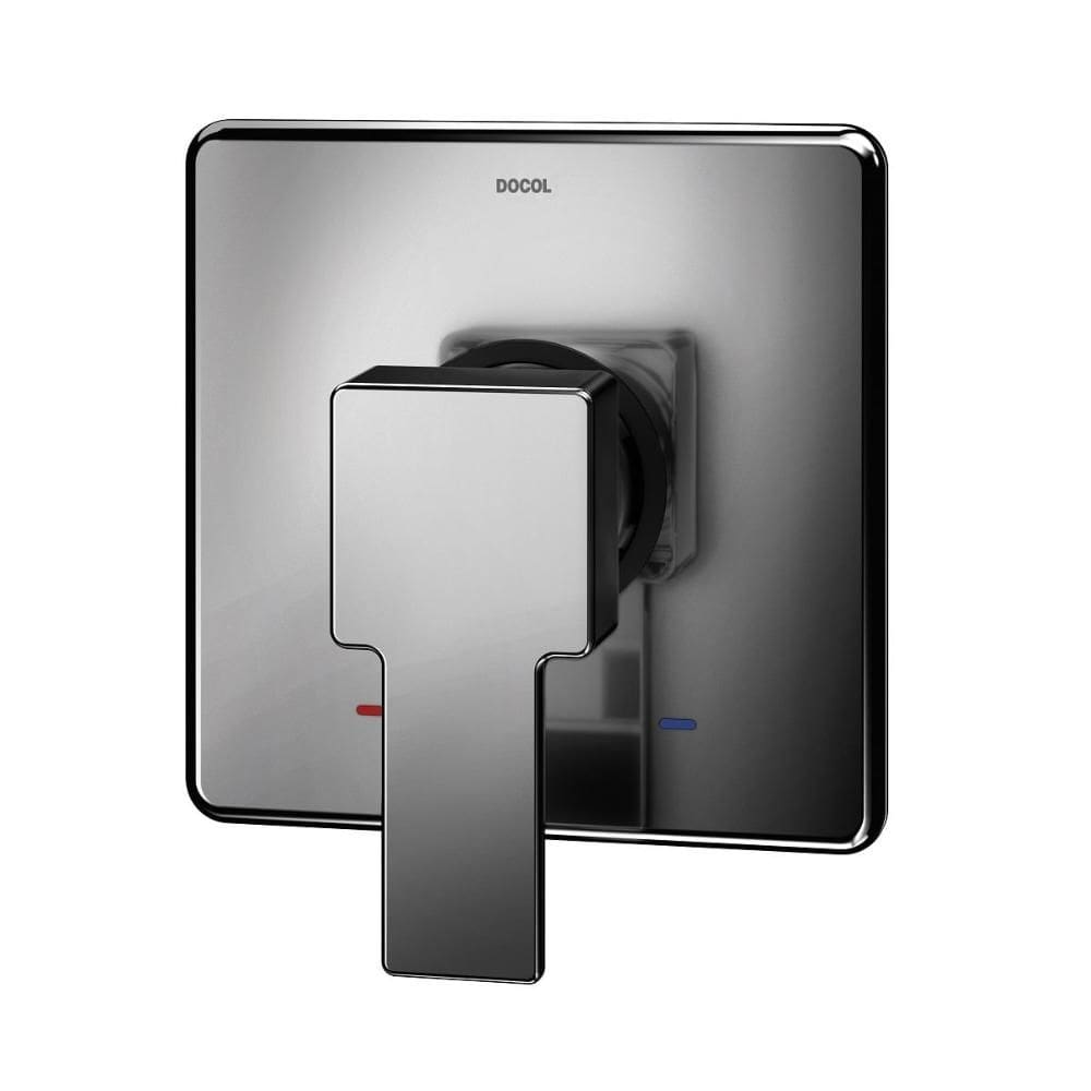 Acabamento Monocomando Docol Edge para Chuveiro e Ducha Higiênica Base Deca Grafite Polido