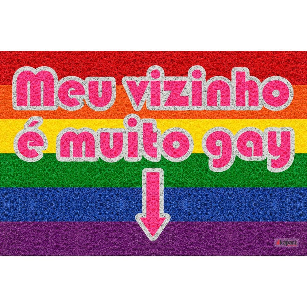 Tapete Capacho Meu Vizinho É Muito Gay 60x40cm