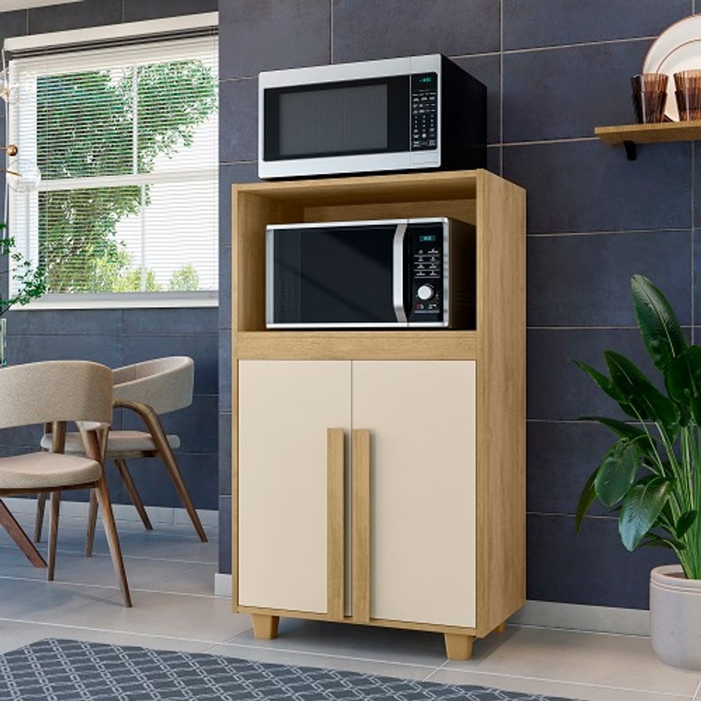 Balcão Multiuso Escócia Cinamomo/Off White - RV Móveis