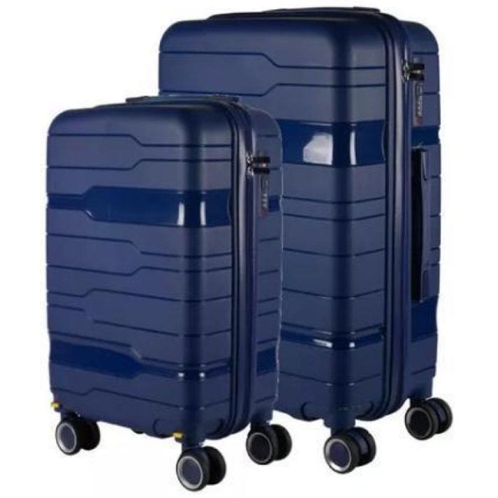 Cj Mala 23Kg + 10Kg Polipropileno Inquebrável Azul Marinho
