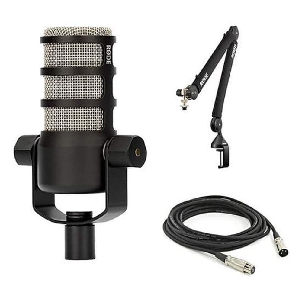Kit Rode Podmic Preto+ Suporte Articulado Psa1+