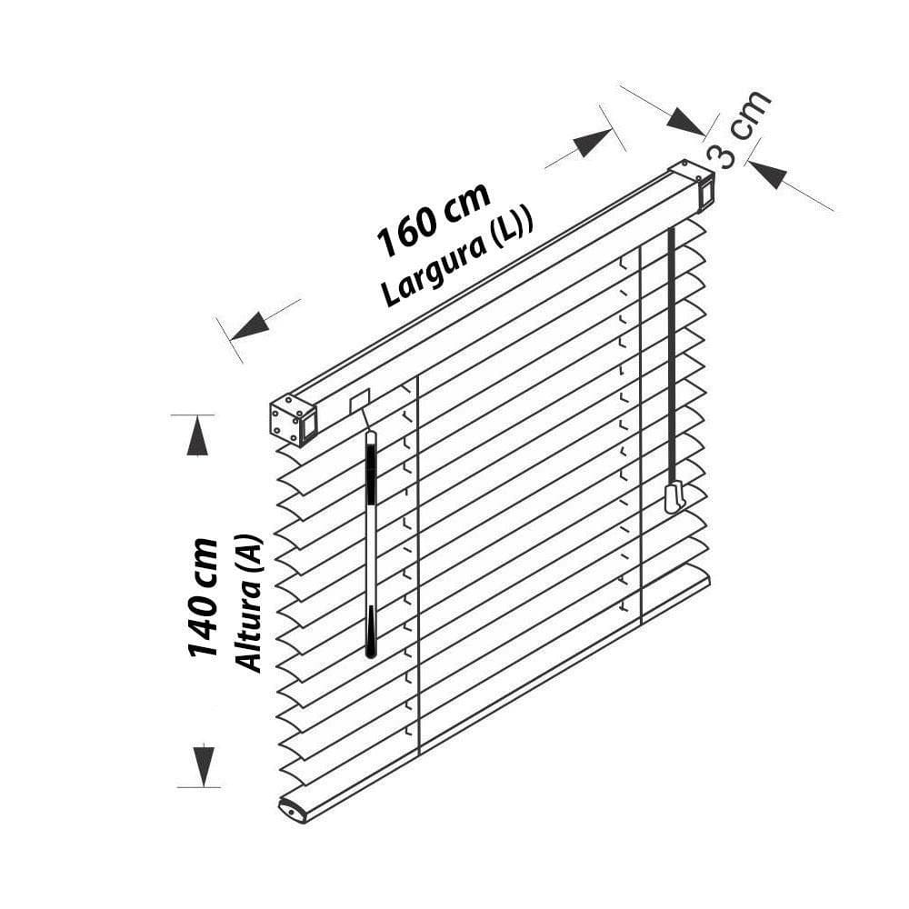 Persiana Horizontal Pvc Vermelha 160 L X 140 A Cortina
