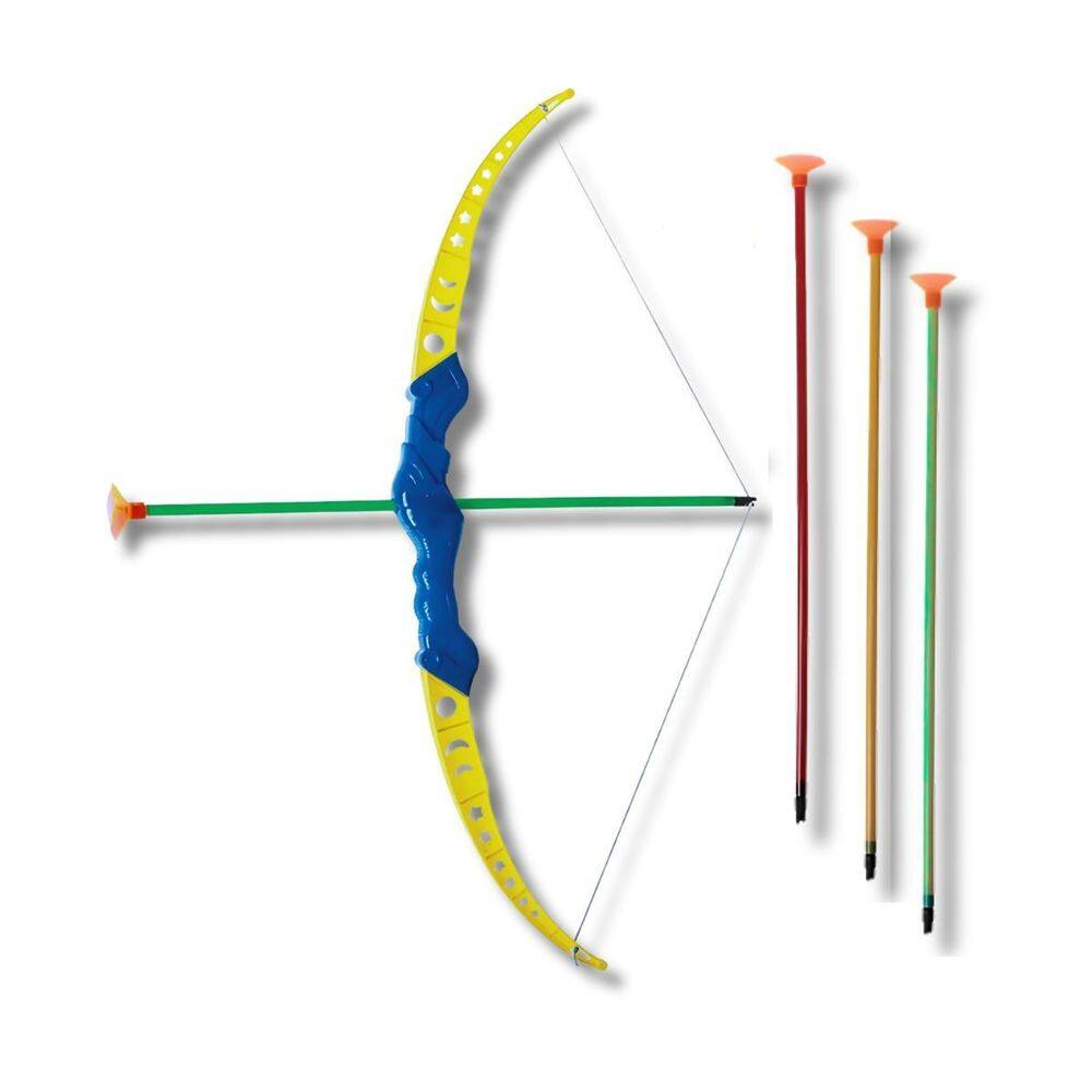 Brinquedo Arco E Flecha Com 03 Flechas Ventosas Zein
