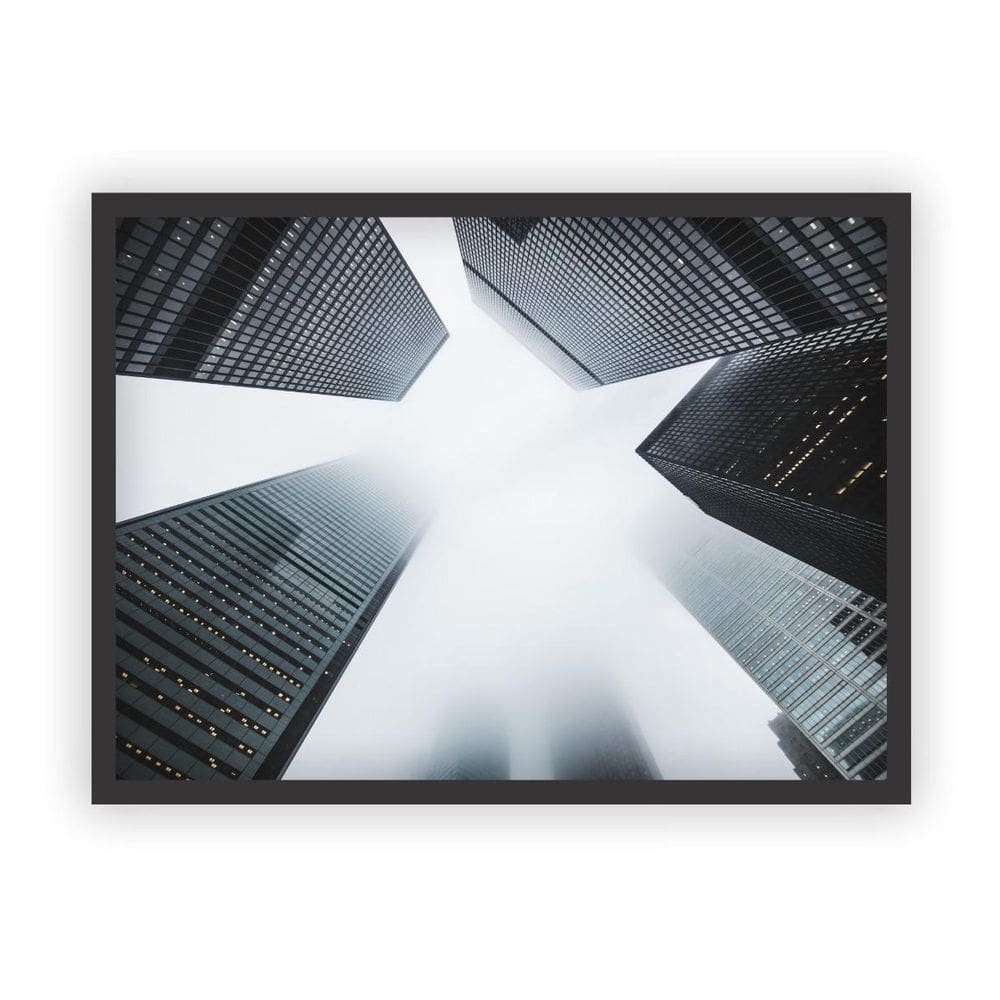 Quadro Decorativo Paisagens Variadas Moldura Preta Mod 14