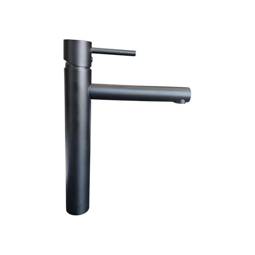 Torneira Banheiro Monocomando Bica Alta Redonda Preto Fosco