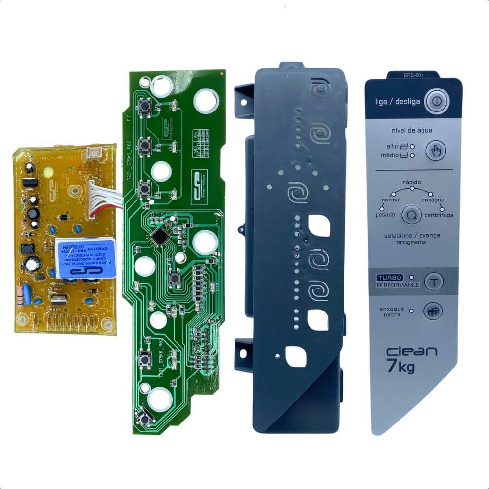 Placa + Painel + Adesivo Eletronica Lavadora Bwc07A Bivolt