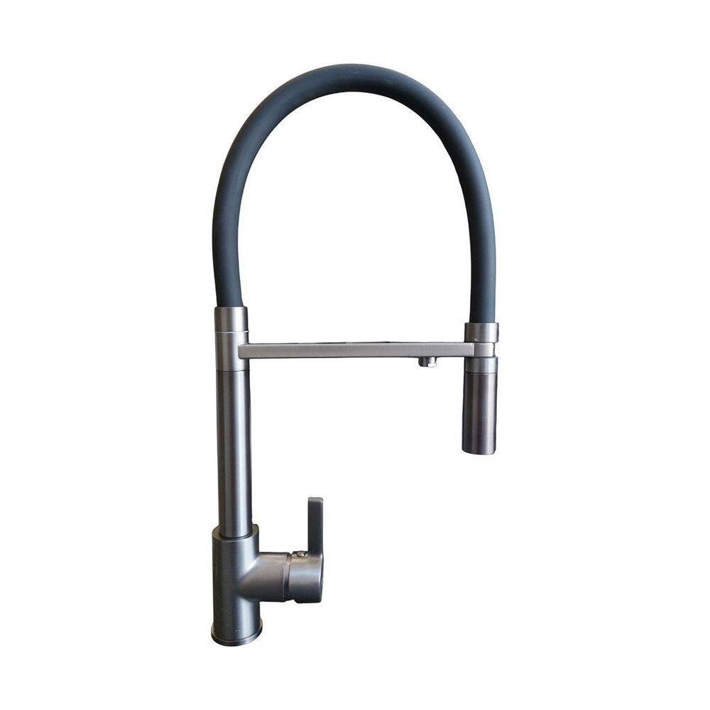 Torneira Cozinha Misturador Monocomando Cinza Grafite Rtc