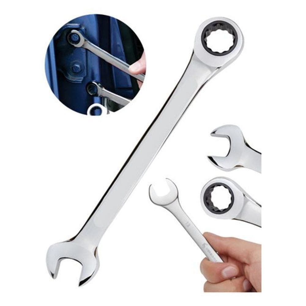 Jogo De Chaves Combinadas Com Catraca Boca 12 Peças 8 A 19Mm