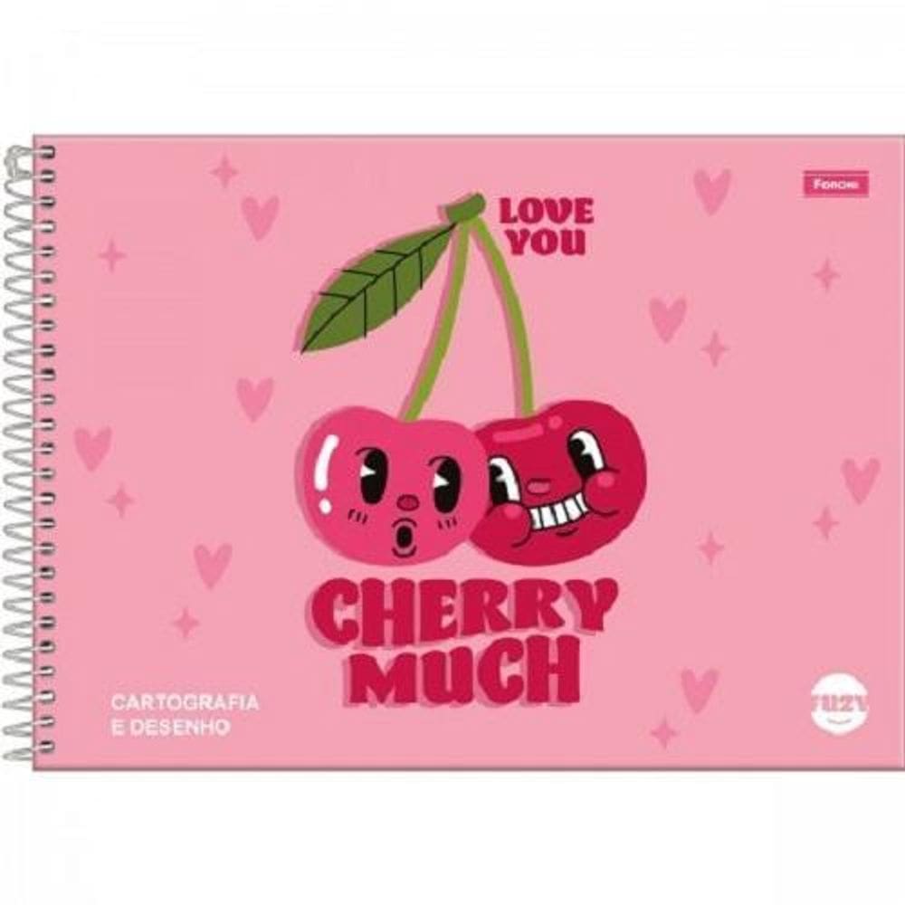 Caderno De Desenho Fuzy 80 Folhas - Menina