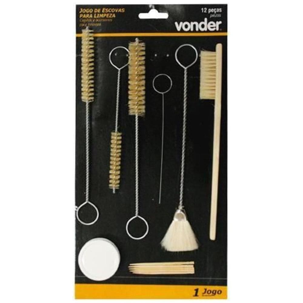 Kit 12 peças de escovas para limpeza de pistolas de pintura