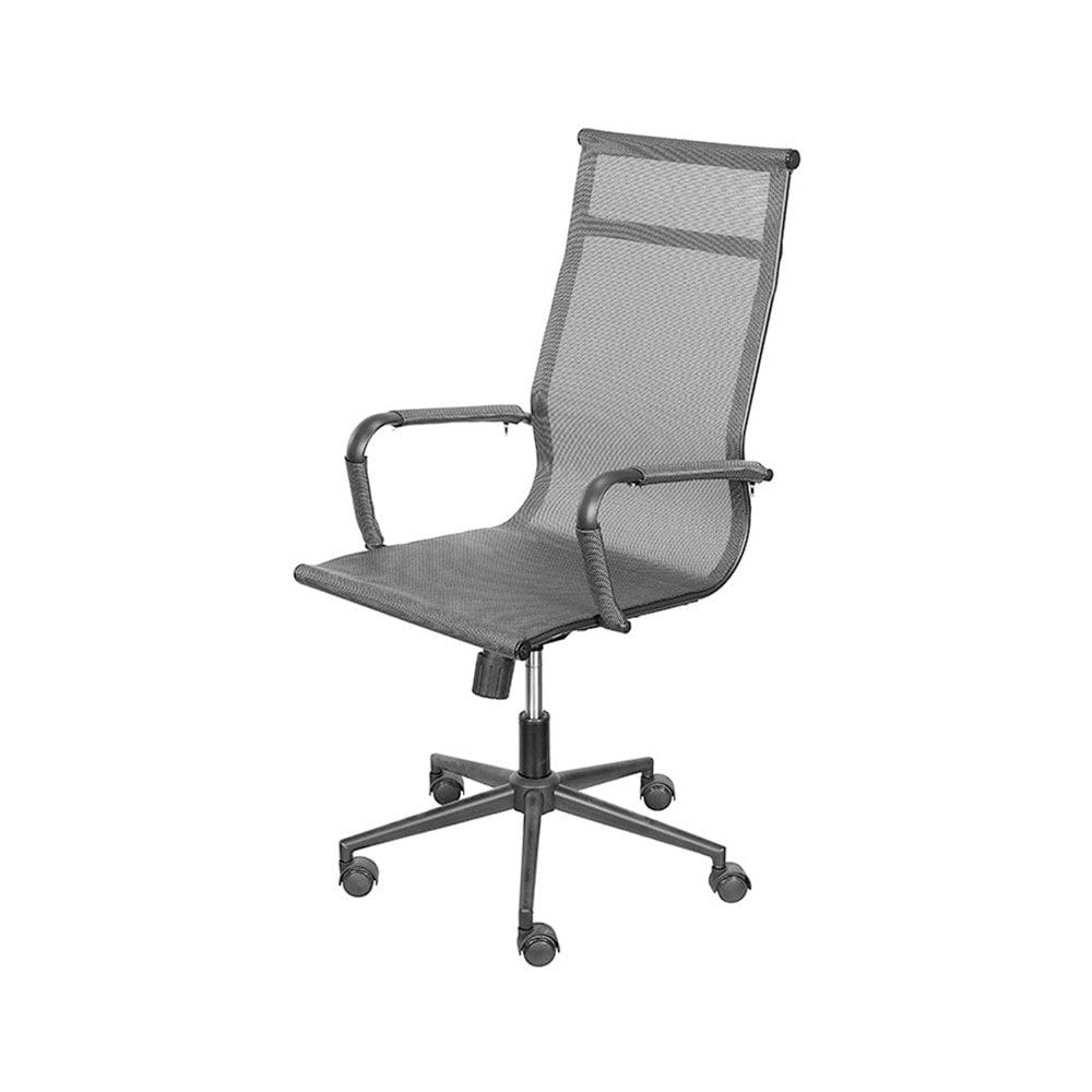 Cadeira OR-3303DARK Alta com Tela e Base Rodízio OR Design