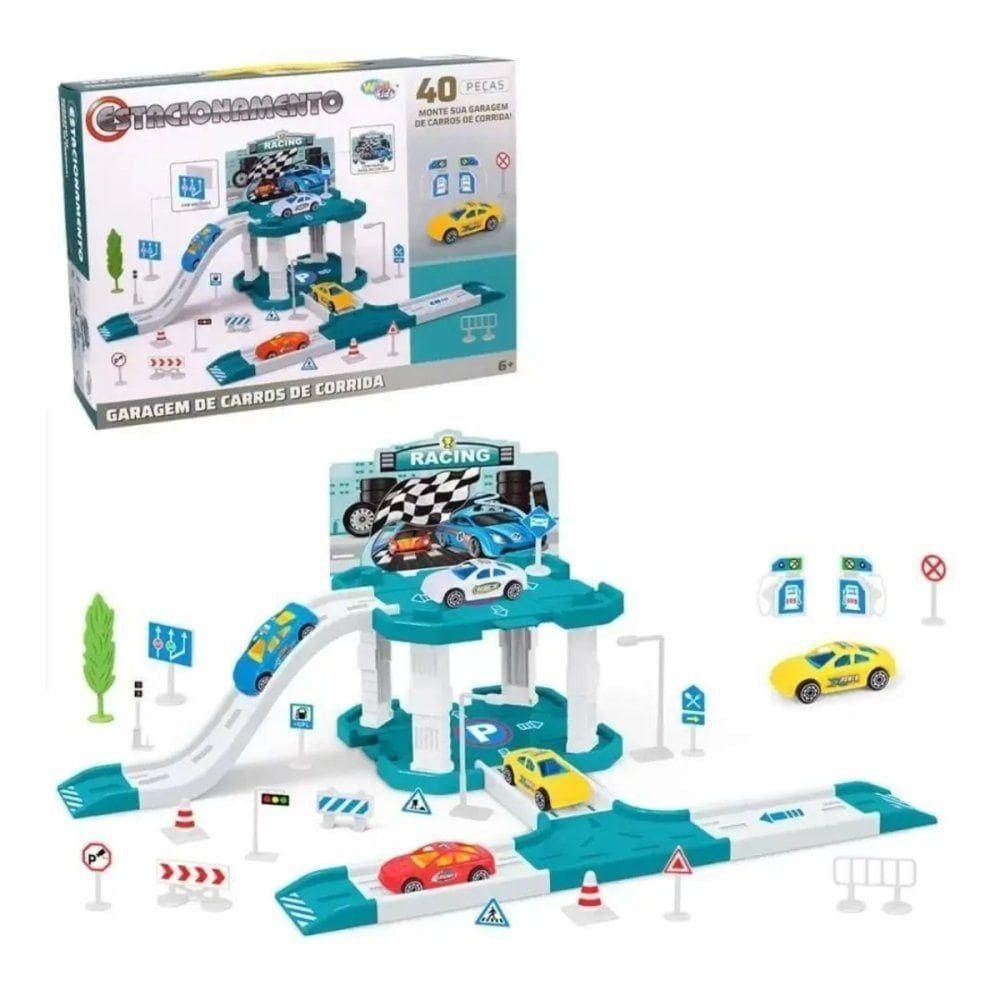 Pista Estacionamento Infantil 40 Peças Modular Educativa