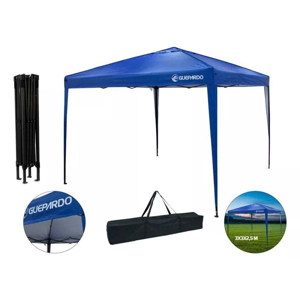 Gazebo Articulado Poliéster Aluminizado Aço 3x3m Resistente