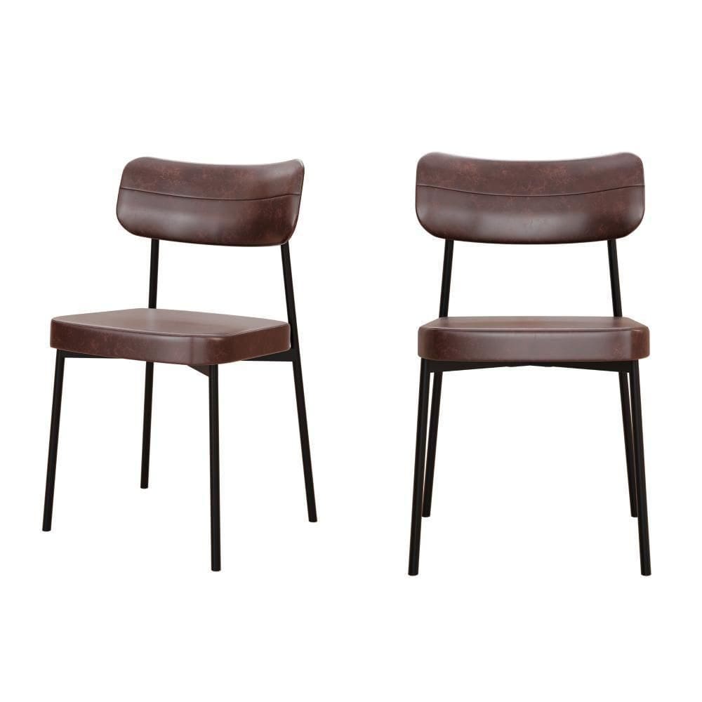 Cadeira Mynna Fixa C/4 Pes 525 X 470 X 790 Mm C/2 Un. Courino Café Courino Café