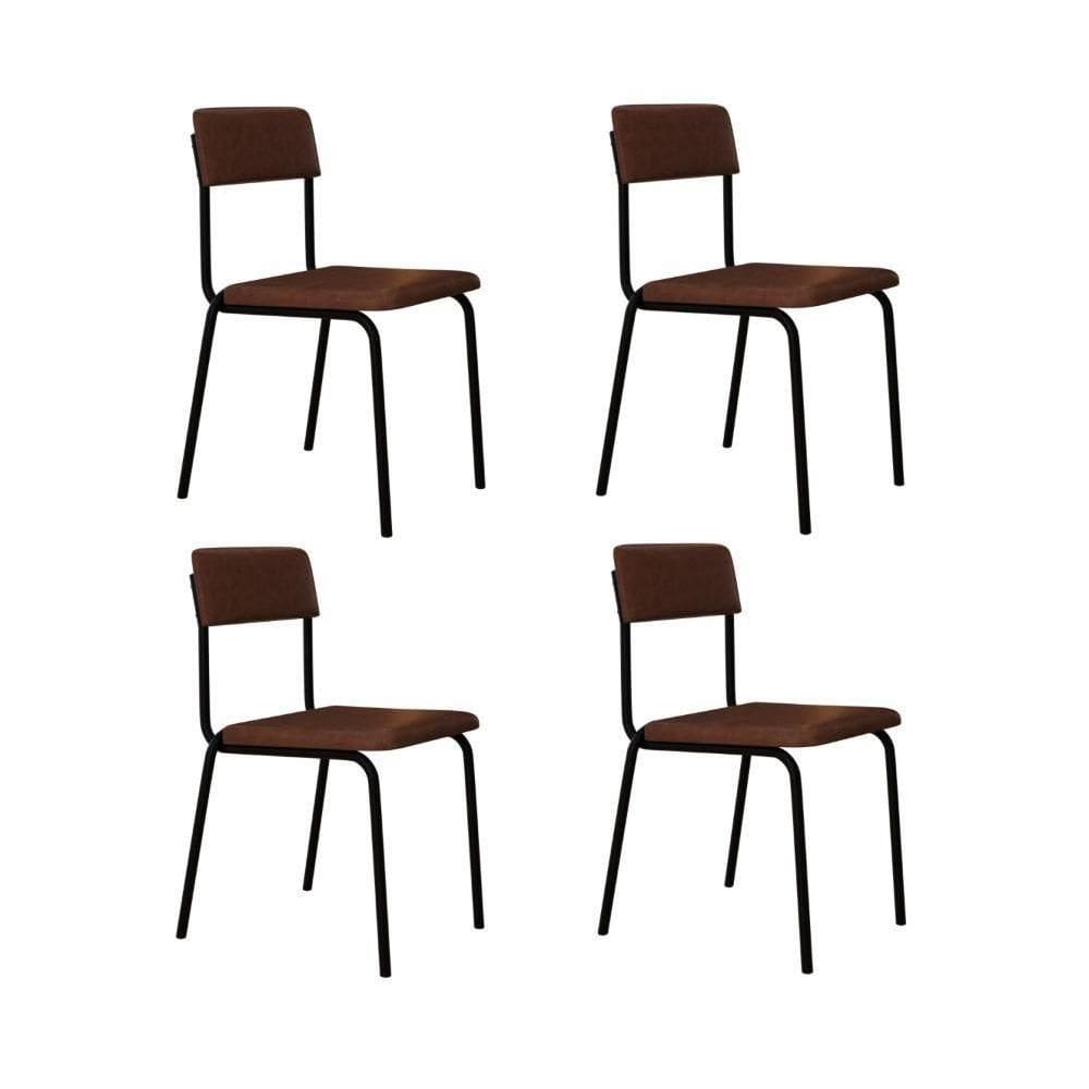 Cadeira Fit Fixa C/4 Pes 475 X 505 X 810 Mm C/4 Un. Courino Whisky Courino Whisky