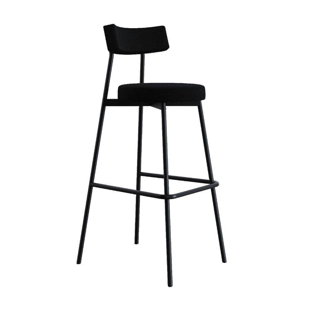 Banqueta Alta Stout Ae: 100 / Aa: 75cm Bqst7510 Preto Preto