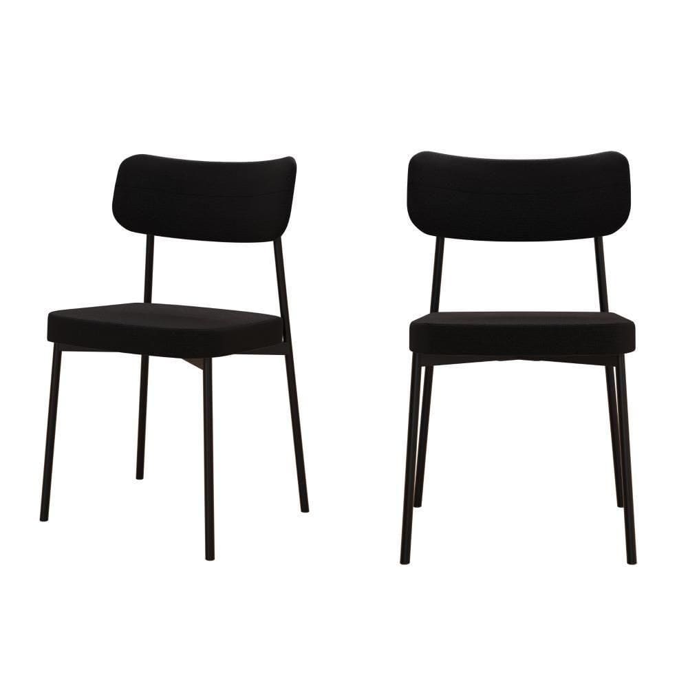 Cadeira Mynna Fixa C/4 Pes 525 X 470 X 790 Mm C/2 Un. Preto Preto