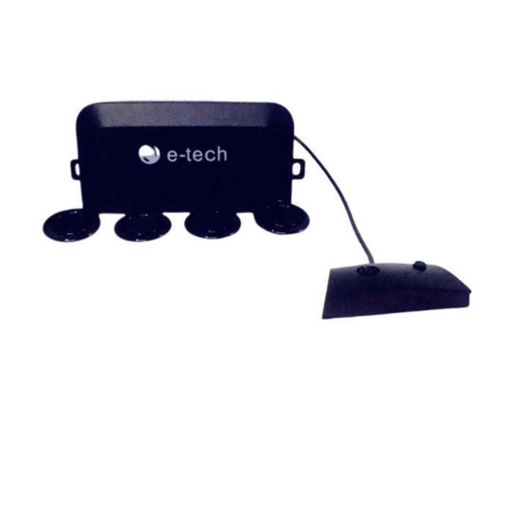 Sensor De Estacionamento E-Tech 4 Pontos Prata