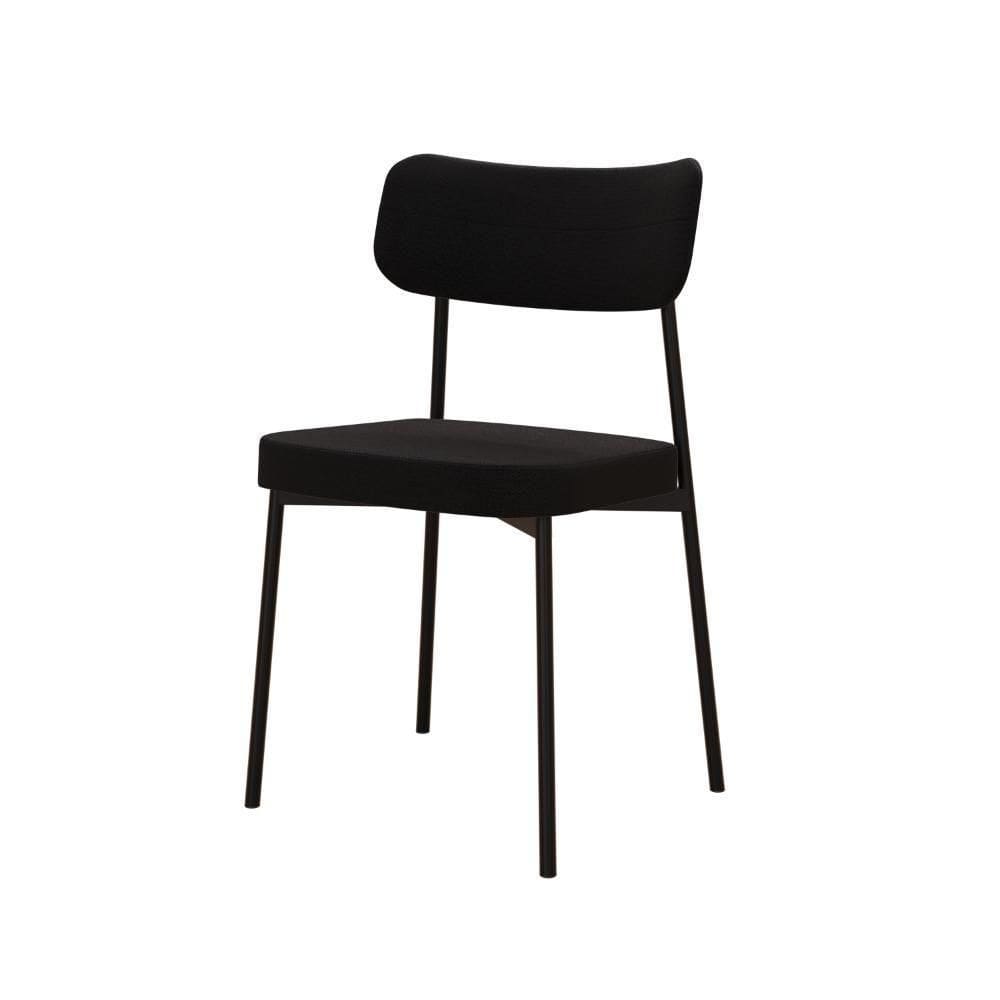 Cadeira Mynna Fixa C/4 Pes 525 X 470 X 790 Mm C/1 Un. Preto Preto