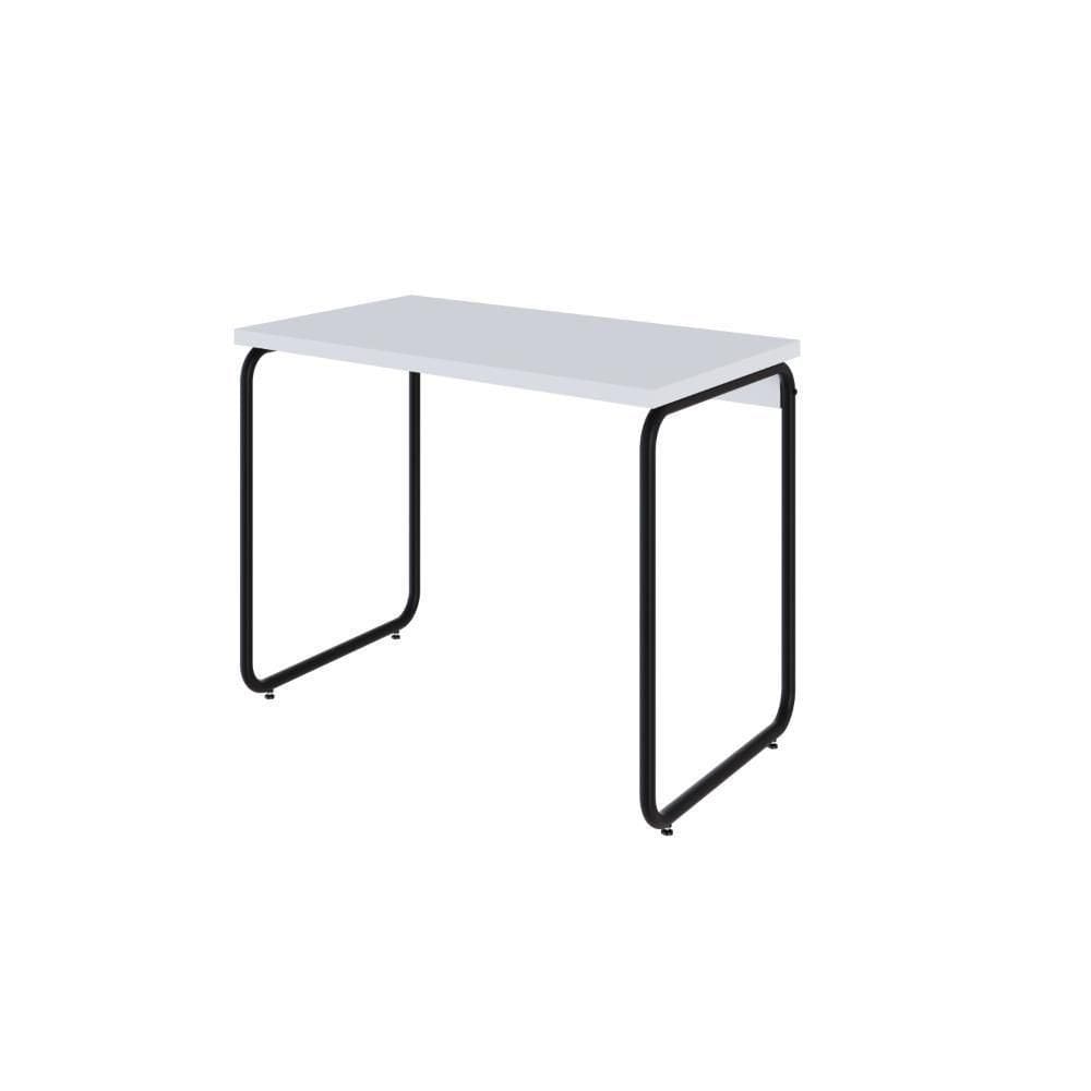 Mesa Office 90x60x75cm Round Branco Chess - Branco Chess -