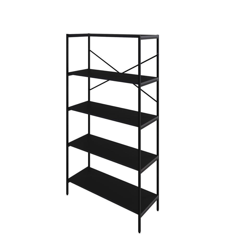Estante C/05 Prateleiras 152x80x33cm Tub Tueh1585 Preto ônix - Preto ônix /