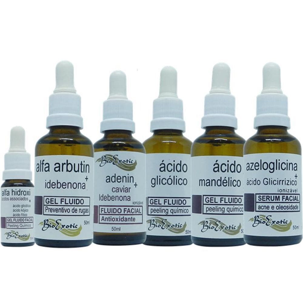 Kit 6 Ácidos   Peeling, Rugas, Acne 